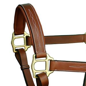 Harnais de cheval en nylon 100% authentique de haute qualité, design anatomique, surpiqûres fantaisie, boucles en laiton, rembourrage doux Horsekraft, endurance. - Product Image 5