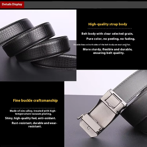 เข็มขัดผู้ชายขายส่ง หนังแท้คุณภาพสูง หัวเข็มขัดโลหะผสมคุณภาพดี เหมาะสำหรับใส่กับกางเกงยีนส์ - Product Image 3