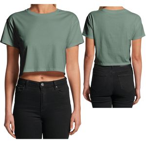 T-shirt de sport en coton pour femme avec logo personnalisé, coupe ample, pour course en plein air, yoga, crop top à manches courtes, vêtements de sport décontractés - Product Image 1