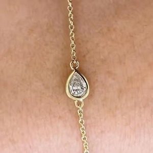 Sparkling Moissanite Diamond Bracelet High Quality 14K Yellow/ White/ Rose Gold Non-Fade Hip Hop Jewelry <b>for</b> <b>Men</b> and Women - Product Image 1