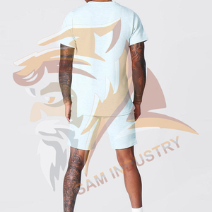 Wholesale Custom New Summer Men Short Sleeve T-Shirt And Shorts Two Piece <b>Twin</b> <b>Set</b> Latest Design Men <b>Twin</b> <b>Set</b> - Product Image 2