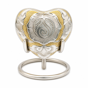 Urna Conmemorativa para Cenizas de Mascotas, Estilo Europeo, en Forma de Corazón, Grabada en Blanco, con Espacio de Almacenamiento - Product Image 5
