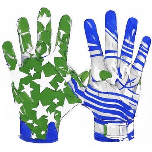 Custom <b>Outdoor</b> Pitcher Football Gloves Super Sticky Grip Breathable Full Finger Youth & Adult - Product Image 2