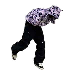 Sweat-shirt à capuche camouflage pour homme, vêtement de mode, sweat à capuche zippé oversize en polaire, imprimé graphique, sweat à capuche zippé avec motif visage, pantalon - Product Image 3
