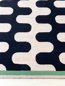 Custom Modern Handmade Wool <b>Carpet</b> black Irregular Shape Tufted Rug Washable for Living Room Guest Room Home Decor Picnics - Product Image 5