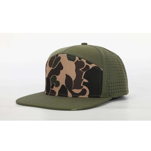 หมวกแก๊ป 7 แผง ยี่ห้อ Vietnam Supplier รุ่น Ri 168 ลายพรางเป็ด ผ้า Loden ตัดด้วยเลเซอร์ ตาข่ายแบบ Snapback - Product Image 4