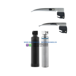 ROCKMED Green Fitting Reusable Electric Laryngoscope SEWARD MAC Blades Stainless Steel Fiber <b>Optic</b> ENT <b>Instruments</b> CE Certified - Product Image 4