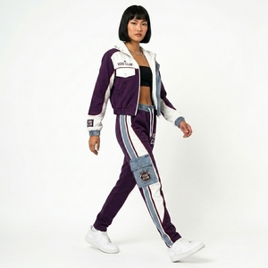 Ensemble pantalon et veste en jean oversize décontracté pour femme, style streetwear, coupe ample, longueur intégrale, deux pièces - Product Image 4