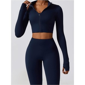 Precio al por Mayor RTS, Conjunto de 3 Piezas, Ropa de Otoño de Alta Calidad, Traje de Yoga, Pantalones para Mujer, Top Deportivo Sin Costuras Premium - Product Image 6
