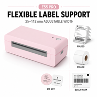Imprimante d'étiquettes d'expédition thermique directe E55 PRO 4 pouces 203 DPI, USB en option, imprimante de codes-barres Bluetooth pour les petites entreprises