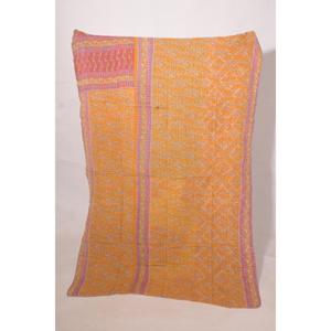 Vintage Printed Cotton Kantha <b>Quilt</b> Indian <b>Handmade</b> Reversible Gudri Throw Bedcover for Home Decor - Product Image 2