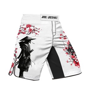 Shorts MMA pour hommes, imprimés, taille élastique, entraînement en salle de sport, kickboxing, légers, séchage rapide, colorés, arts martiaux MMA pour hommes - Product Image 1