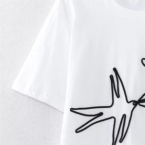 T-shirts en coton écologiques pour femmes avec logo personnalisé, été, haute qualité, couleur unie, manches courtes, coupe ajustée, col rond, séchage rapide - Product Image 3