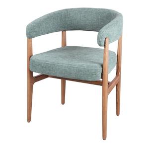 Silla de Comedor Minimalista de Madera de Teca Sólida con Asiento Tapizado para Restaurante, Cafetería y Comedor - Product Image 6