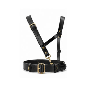 Ceinture Sam Browne classique en cuir réglable avec finition soignée pour les événements formels et les occasions spéciales - Product Image 1