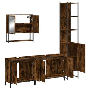 ชุดเฟอร์นิเจอร์ห้องน้ำไม้โอ๊ครมควัน - Product Image 5