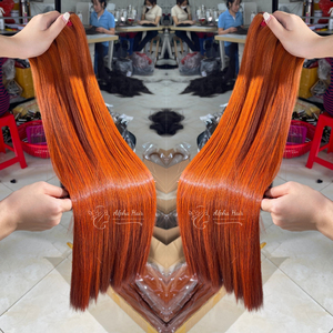 Venta al por mayor de fábrica Super sedoso suave un donante hueso pelo liso doble trama natural vietnamita humano paquetes HD bebé cinta - Product Image 5