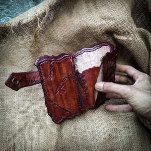 Nouveau Portefeuille Bifold en Cuir Véritable 100% avec Bouton Pression, Motif Crâne Sculpté à la Main, Tendance 2026, pour Plusieurs Cartes - Product Image 3