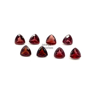 6mm Natural <b>Garnet</b> Trillion Cut Loose Gemstone Faceted <b>Garnet</b> Stone For Jewelry Making Calibrated Wholesale Bulk By Manufacturer - Product Image 2