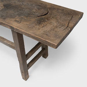 Mesa de Madera de Olmo Chino Rústica, Estilo Provincial de la Dinastía Qing, Mesa Consola Hecha a Mano, Decoración Minimalista para el Hogar de Estilo Rústico - Product Image 4