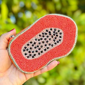 Eco Friendly Fashion Beaded Embroidery Travel Coin Pouch Custom Pattern Seed Beads Coin Purse with Handmade Embroidery - Product Image 6