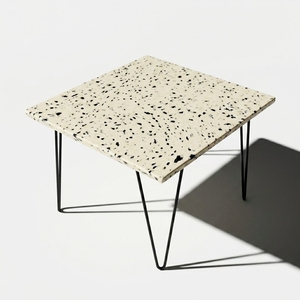 Mesa Baja de Comedor y Café 4GoodThings, Fabricada con Plástico Reciclado, Moderna, Minimalista, Impermeable, Apilable, Ecológica, Muebles para el Hogar - Product Image 3