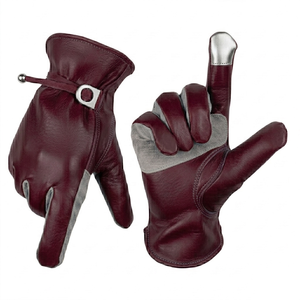 Gants de travail robustes en cuir croûte, durables pour la construction, l'industrie et les environnements industriels lourds, directement de l'usine - Product Image 5