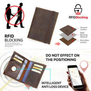 Portefeuille long et fin en cuir véritable vintage de haute qualité, personnalisé, avec blocage RFID, pour cartes de crédit et passeport, fait main, étui à cartes personnalisé - Product Image 4