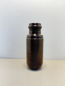 Premium Antique Bronze Hammered Pure Copper Water Bottle 1300ml Handcrafted Dimpled Ayurvedic Flask Gym Sports Metal <b>Drinkware</b> - Product Image 5