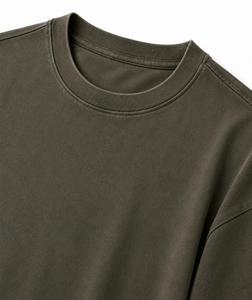 T-shirt en coton ample et décontracté pour homme, col rond, manches courtes, coupe ample, couleur unie, longueur normale, respirant - Product Image 4