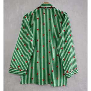 Ensemble de pyjama en coton pour femmes, imprimé à la main, vêtements de nuit respirants avec un design traditionnel et une coupe décontractée - Product Image 5