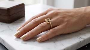 Interlocking Crossover Pave <b>Ring</b> Trendy 14K Yellow <b>Gold</b> Round Lab Grown Diamond <b>Dainty</b> <b>Ring</b> OEM Custom Jewelry - Product Image 3