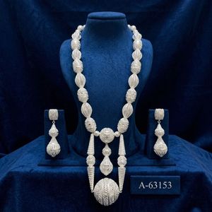 Gold Plated Alloy Jewelry Set Necklace Earrings Women's Wedding Vintage Geometric Onyx A-63149 - Product Image 3