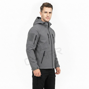 Chaqueta cortavientos de tela suave, impermeable, transpirable, para actividades al aire libre, senderismo, hombres y mujeres, ligera, con cremallera, bolsillos y capucha. - Product Image 3