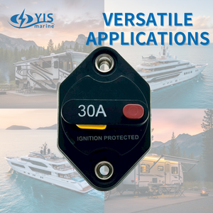 Disjoncteur d'ampli élevé à montage sur panneau de réinitialisation commutable pour bateau - Product Image 6