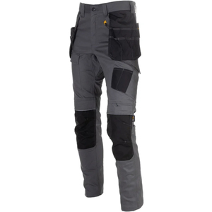 Pantalones de Trabajo para Hombre, Diseño Moderno y Personalizado, Color Gris, con Bolsillos y Rodilleras Reflectantes - Product Image 2