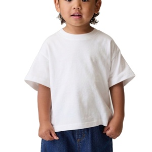 Camisetas Holgadas de Estilo Urbano Hip Hop, 240g, 100% Fibra de Bambú Ecológica, Estampadas con Serigrafía, Teñidas en Color Liso, Personalizadas para Niños - Product Image 1