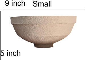 Modern White Paper Mache Pedestal Bowl Handmade Decorative Centerpiece for <b>Console</b> <b>Table</b> Dining <b>Table</b> Coffee <b>Table</b> Decor - Product Image 2