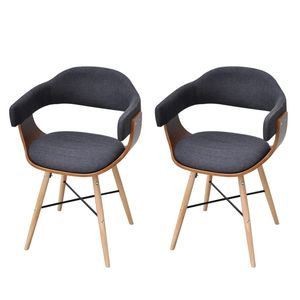 Ensemble de 2 chaises de salle à manger gris foncé - Product Image 2