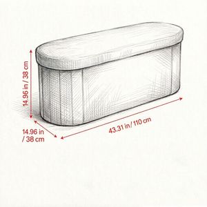 Modern MDF Storage <b>Ottoman</b> <b>Stool</b> with Foldable Design and Non-Slip Feature for Bedroom Apartment Hospital or Hotel Use - Product Image 3