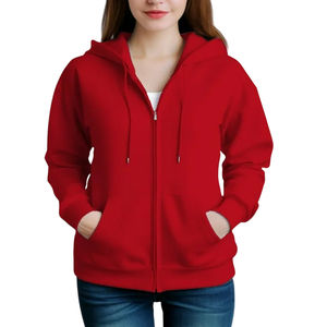 Sudadera con Cremallera Clásica para Mujer, Fabricación Personalizada OEM, Suave y de Calidad Duradera, Manga Larga para Invierno, Uso Casual - Product Image 2