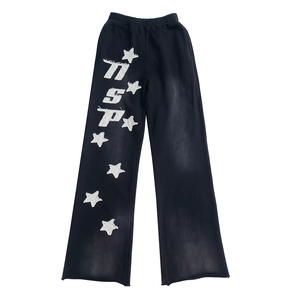 Pantalones Deportivos Personalizados de Lona para Hombre, Rectos, Ligeros, Transpirables, Casuales, de Cintura Media, con Bordado Desgastado - ¡Precio Increíble! - Product Image 1