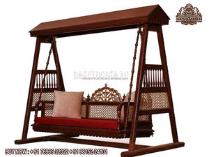 Columpio tallado a mano con acabado negro para el hogar Acabado brillante tradicional Jhula para el vestíbulo Diseño de pavo real Columpio tallado a mano para el hogar EE. UU. - Product Image 6