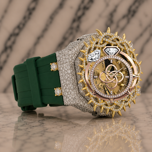 Reloj de pulsera artesanal con diamantes de moissanita para hombre, con brazalete de piedras VVS y pavé completo - Product Image 2