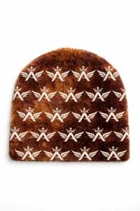 Bonnet d'hiver personnalisé avec broderie de logo - Bonnets décontractés unisexes en mohair duveteux chaud tricoté jacquard, ajustables, vente en gros - Product Image 4