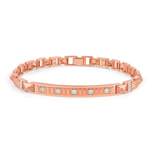 Asymmetrical Heart Cluster Diamond Link <b>Bangle</b> <b>Bracelet</b> - Product Image 1