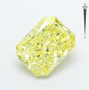 Diamant de laboratoire certifié IGI, taille radiant, 2,71 carats, couleur jaune intense fantaisie, clarté VVS2, CVD LG 792671992, ROYAL GEMS FOR JEWE - Product Image 3
