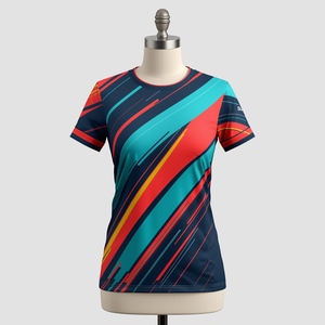 เสื้อยืดเจอร์ซีย์ผู้หญิง เนื้อผ้านุ่ม ยืดหยุ่น สวมใส่สบาย แฟชั่นลำลอง พร้อมบริการรับผลิตแบบ OEM ODM - Product Image 1