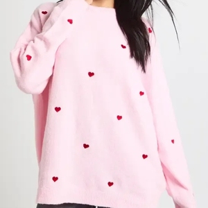 Suéter de punto grueso elegante de alta calidad para mujer, suéter de manga larga con cuello alto en contraste de color, holgado y cálido en todas las tallas para el invierno. - Product Image 3