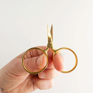 High Quality <b>Small</b> Gold Embroidery Scissors Stainless Steel Fine Tip Sharp Sewing <b>Tool</b> for Craft Needlework Tailors DIY - Product Image 5